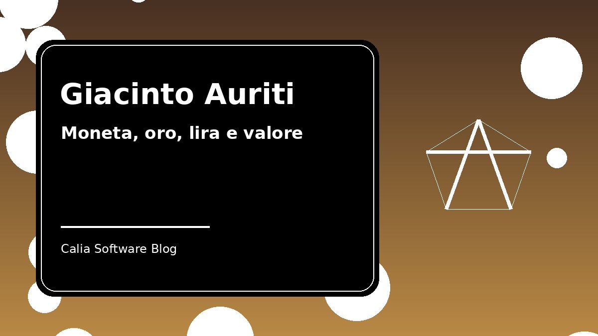 Giacinto Auriti und die Debatte über Geld: Gold, Lira und Wert