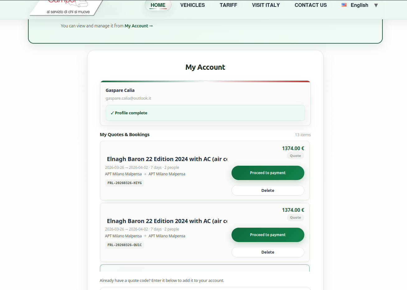 Pricing and service selection