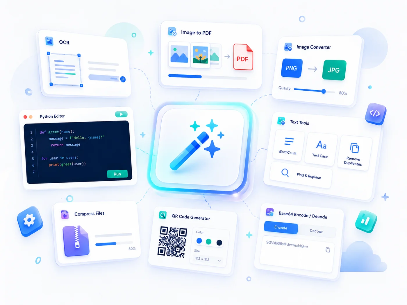 Utility online BestCodeDev: OCR, immagini in PDF, convertitori ed editor