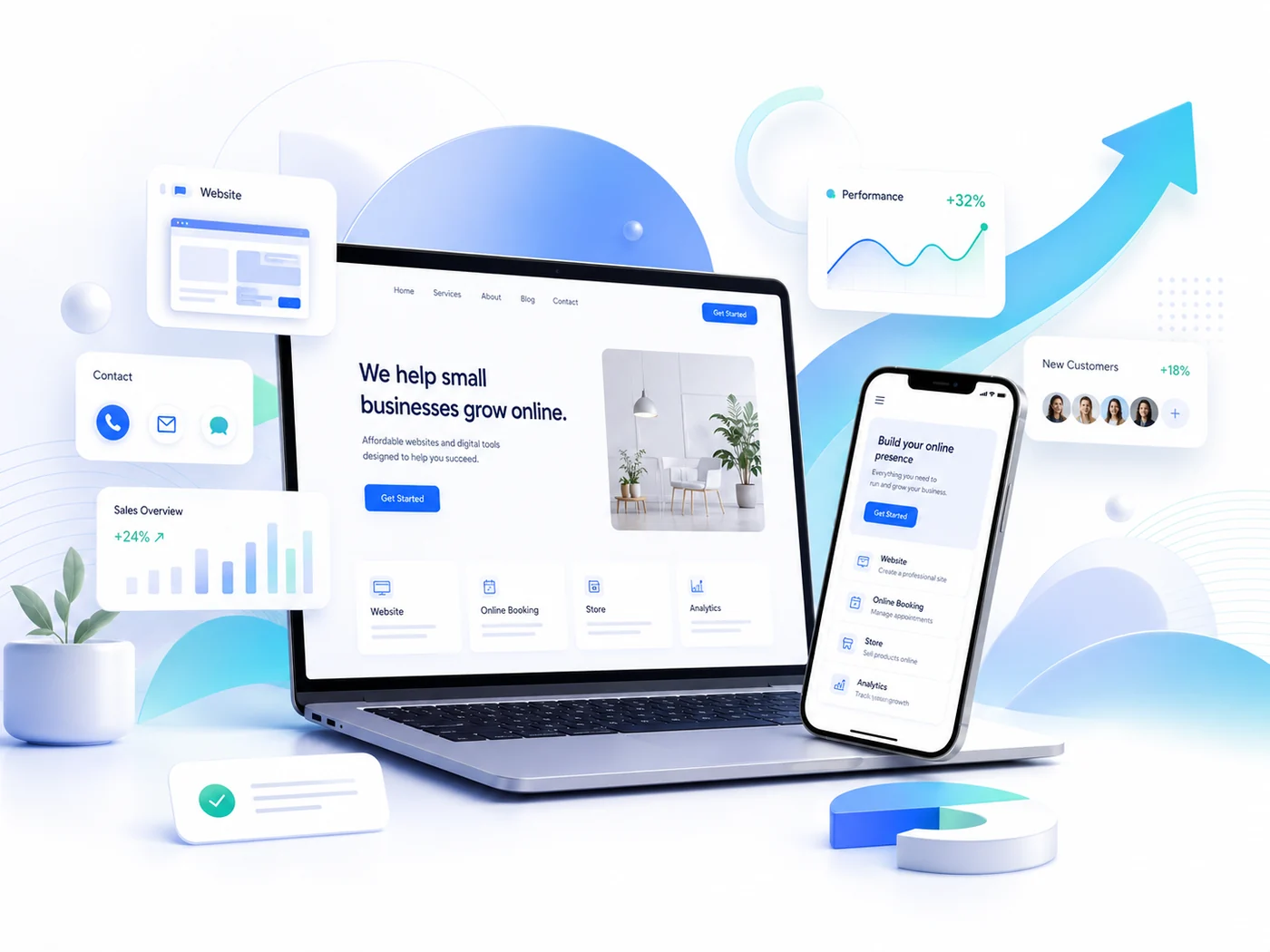 Siti web e strumenti digitali per far crescere piccole attività online